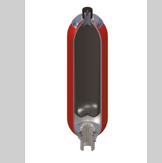 AS25F360CA9V-0-C0C0 EPE Италия Пневмогидроаккумулятор (разборный, V=25 L, -20 +80°C, G2", Pmax 360 bar)